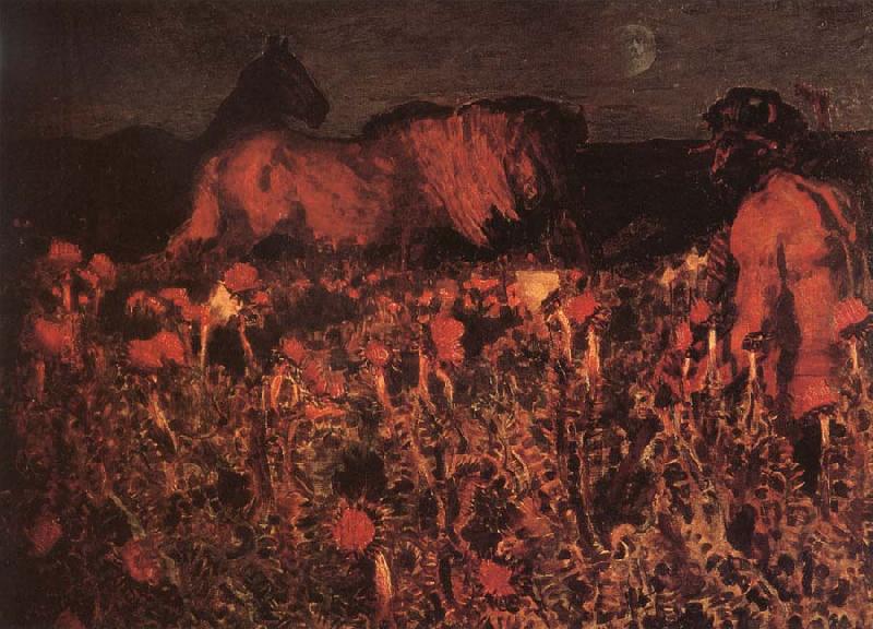 Mikhail Vrubel At Nightfall oil painting image